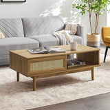 Haylee Coffee Table, Modern Boho Farmhouse Small Coffee Table