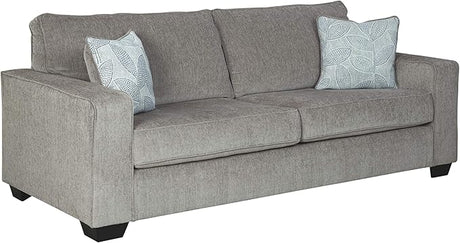 Altari Modern Queen Sofa Sleeper with 2 Accent Pillows, Light Gray