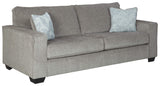 Altari Modern Queen Sofa Sleeper with 2 Accent Pillows, Light Gray