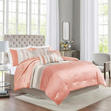 Amherst Faux Silk Comforter Set-Casual Contemporary Design All Season