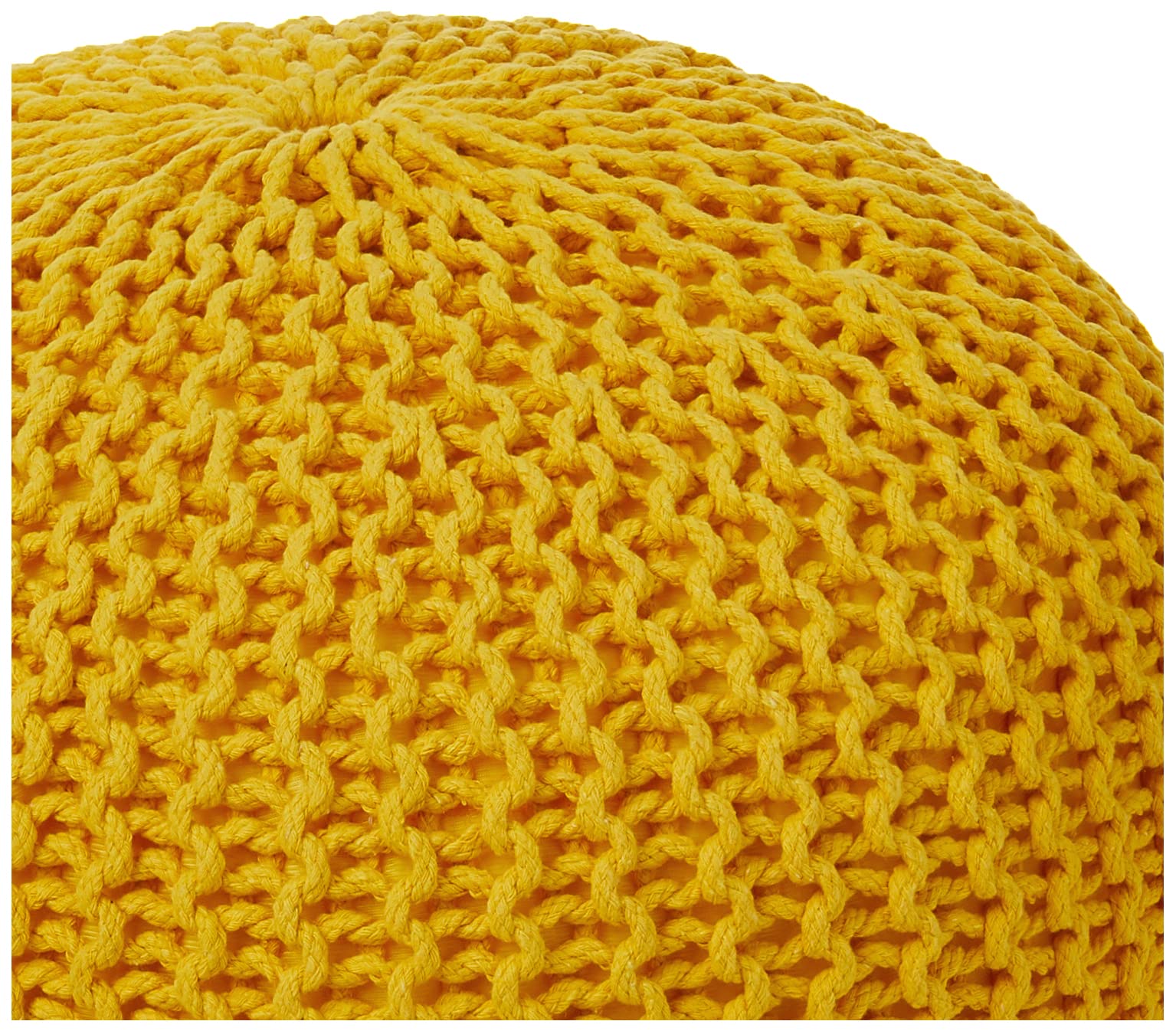 Handcrafted Modern Cotton Pouf Ottoman Foot Stool - Bean Bag Floor Chair