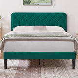 Queen Size Bed Frame Premium Upholstered Platform