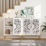 Accent Cabinet with Doors,Storage Cabinet with Gold Legs,Decorative Cabinet