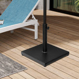 40lb Patio Umbrella Base Stand, Outdoor Square Concrete Stand Heavy Duty Market Umbrella Pole Holder