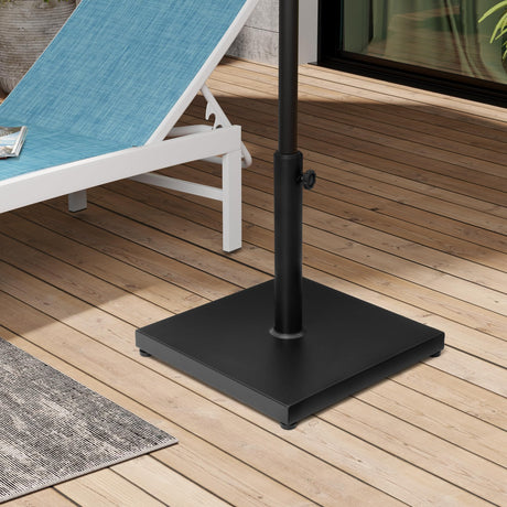 40lb Patio Umbrella Base Stand, Outdoor Square Concrete Stand Heavy Duty Market Umbrella Pole Holder