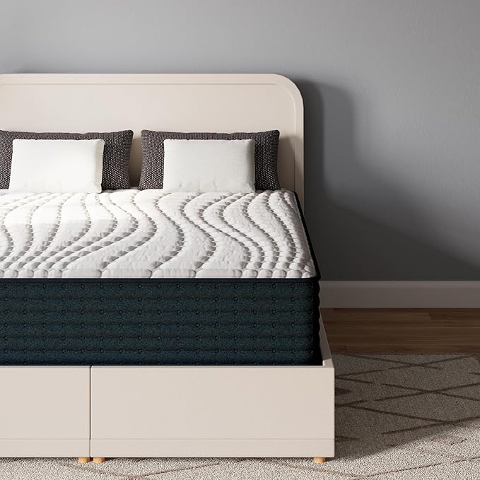 Queen Size Limited Edition 11 inch Firm Hybrid Mattress with Lumbar Support Gel Memory Foam