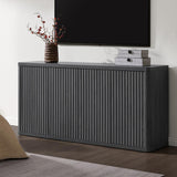 65-Inch TV Stand with Storage - Modern Fluted Entertainment Center