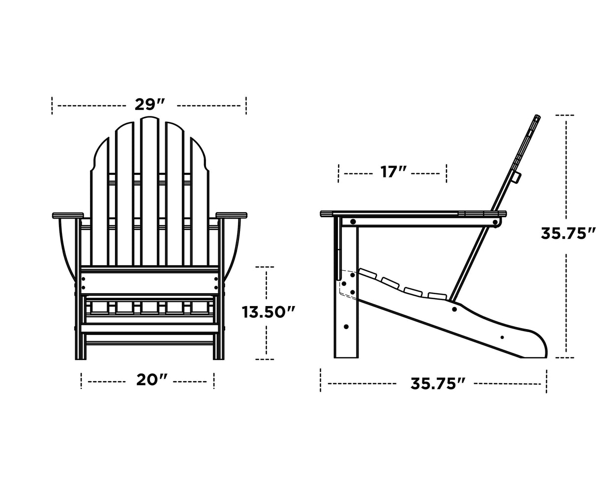 AD4030GY Classic Outdoor Adirondack Chair