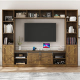 103" Farmhouse Wall Unit TV Stand with Storage for TVs up to 80"
