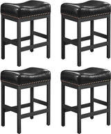 Bar Stools Set of 2 Counter Height Bar Stools Leather Saddle Stool Kitchen Stools