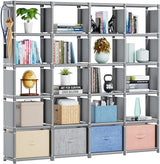 Book Shelf, 12 Cube Storage Organizer, DIY Bookcase, Metal Bookshelf,