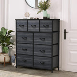 Dresser with 9 Drawers - Fabric Storage Tower, Organizer Unit for Living Room, Hallway