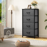 Storage Tower with 4 Drawers - Fabric Dresser, Organizer Unit for Bedroom, Living Room