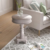 Rustic Nightstand, 2-Tier Farmhouse Bedside Table