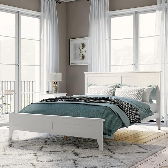 Queen Size Platform Bed Frame with Headboard