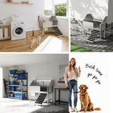 Professional 56" Dog Washing Station - Stainless Steel Grooming Tub with Ramp