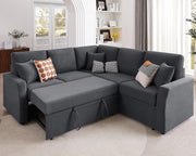 Sleeper Sofa, 85 Inch Reversible L Shape Sectional Couch