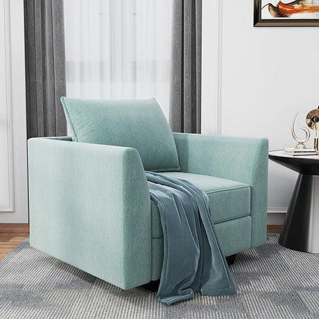 Modern Loveseat Polyester Fabric Loveseat Sofa for Small Space Modular Sofa with Storage Seat