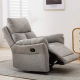 Swivel Rocker Recliner Chair, Manual Fabric Glider Nursery Recliner Chair, Single Rocking