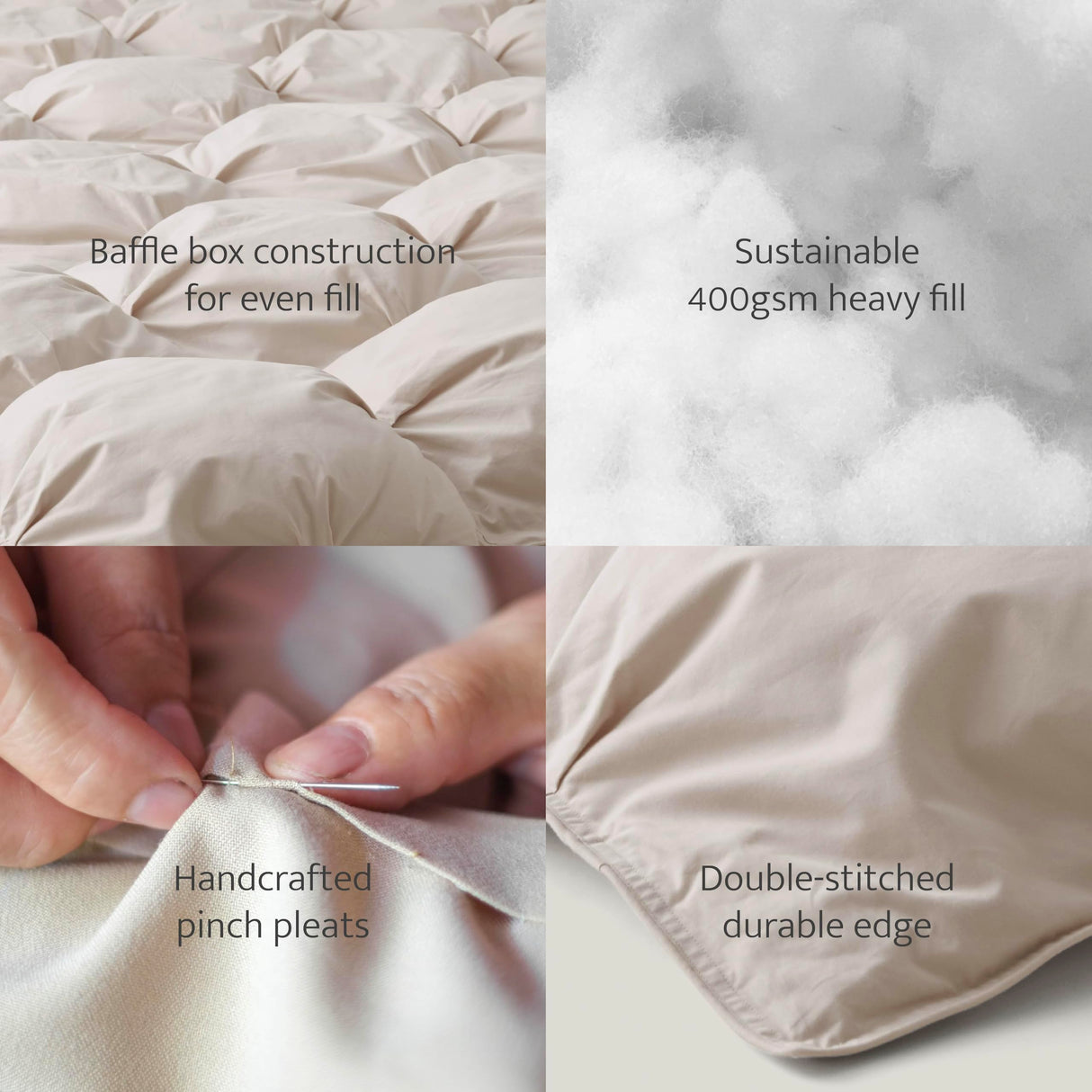 Cotton Comforter King Size, Ultra-Soft Duvet Insert, Luxury Thick Fluffy Bed Comforter,