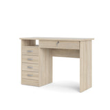 Oak Structure Walden Desk with 5 Drawers