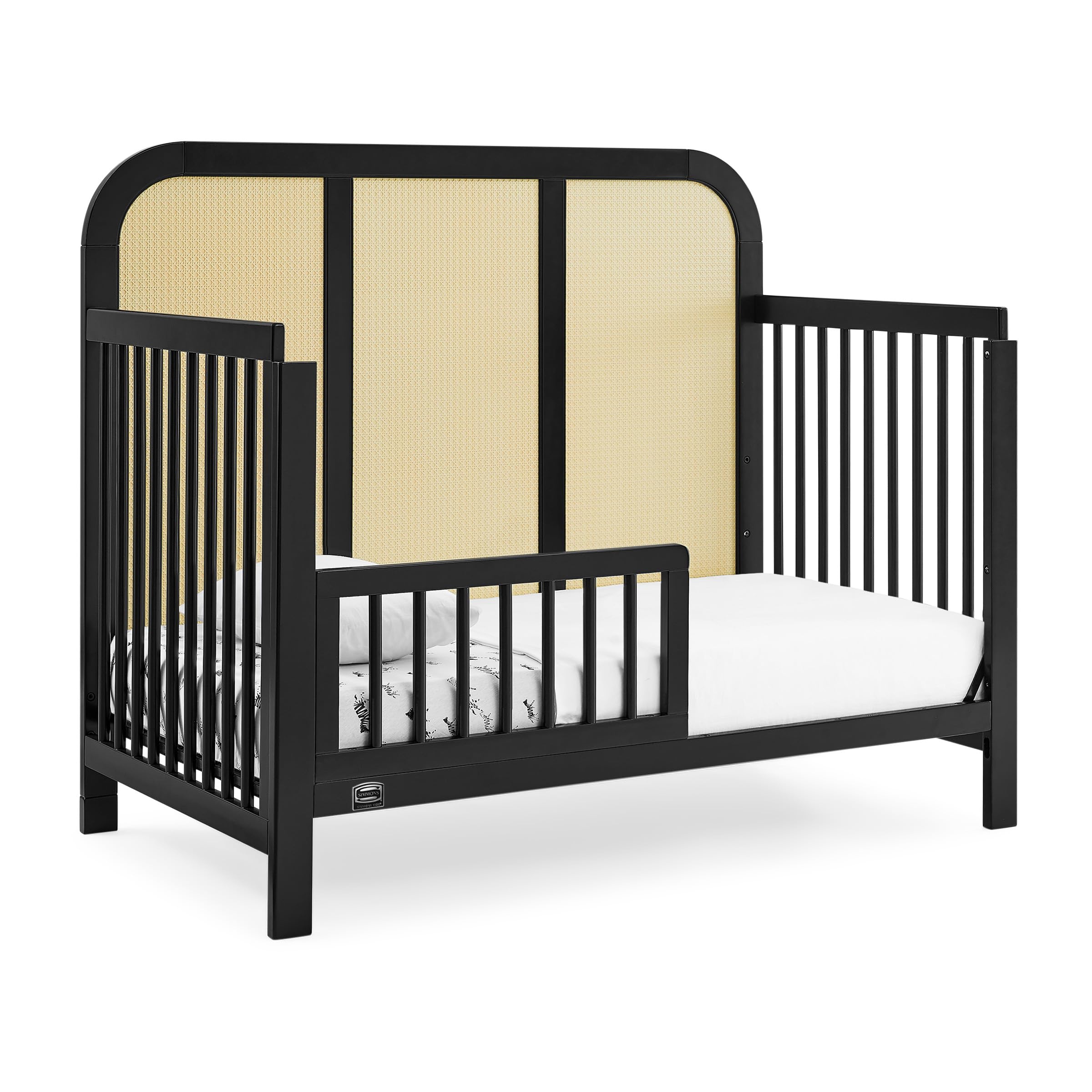 Theo 6-in-1 Convertible Crib - Greenguard Gold Certified, Black/Textured Almond