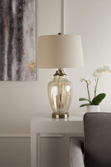 28.50" H Golden Gaze Glass Table Lamp, Beige Bronze