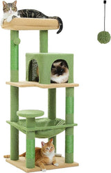 56.3'' Tall Cat Tree for Indoor Cats Multi-Level Cat Tower