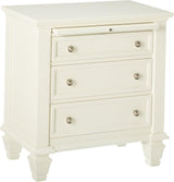 Sandy Beach Coastal 3 Drawer Nightstand Bedroom Bedside Table Storage Drawers