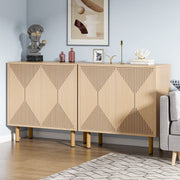 Modern Natural Storage Cabinet, Freestanding Floor Cabinet