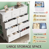 9-Drawer Dresser, Fabric Storage Tower for Bedroom, Hallway, Closet, Tall Chest