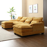 110" Sectional Sofa Cloud Couch for Living Room, Modern Chenille U Shaped Couch