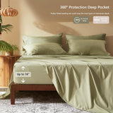 Queen Comforter Set 7 Pieces Bed in a Bag - Olive Green Queen Soft Bedding Set