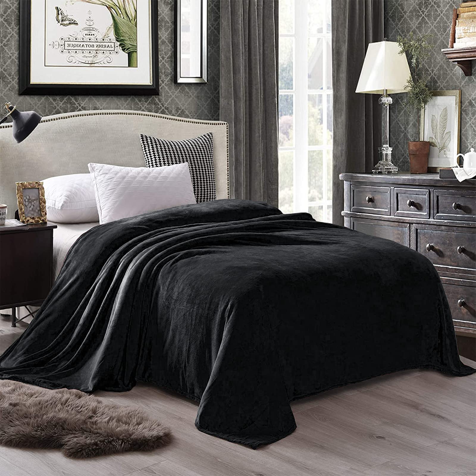Mezcla Fleece Blanket King Size for Bed, Super Soft and Warm, All Season Use, Cozy,