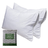 Beckham Hotel Collection Queen Size White Pillow Protector with Zipper Set of 2, Soft and Breathable Cotton Pillow Protector Covers