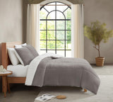 Blissful Comforter Set with 2 Pillow Shams Reversible White Comforter Plush Fluffy