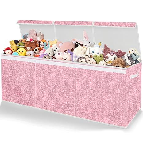 Toy Storage for Girls - Extra Large Kids Toy Box Chest,Collapsible Toy Organizers and Storage for Nursery