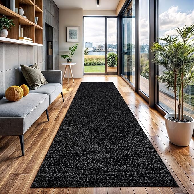 Easy Jute Rug 9x12, Indoor Outdoor Natural Color Farmhouse Area Rugs for Living Room