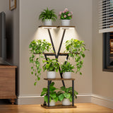 Corner Plant Stand with Grow Lights – 39” Indoor Shelf for Plants