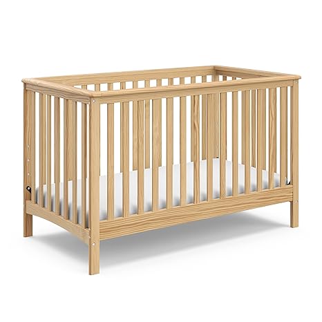 Hillcrest 4-in-1 Convertible Crib (Black) - Converts to Daybed, Toddler Bed