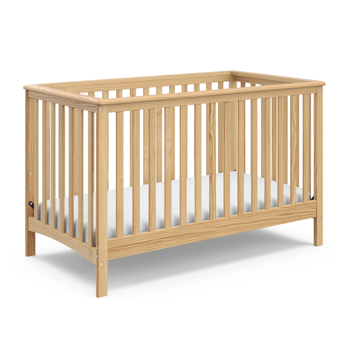 4-in-1 Convertible Crib (Natural) - Converts to Daybed, Toddler Bed, and Full-Size Bed,