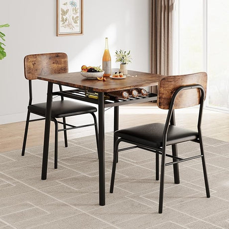 Piece Dining Table Set, Modern Kitchen Table Set for 4, Dining Table and Chairs for 4