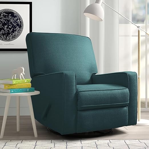 EaseCore Swivel Glider Recliner Chair with Lever Recline & Cushion Back