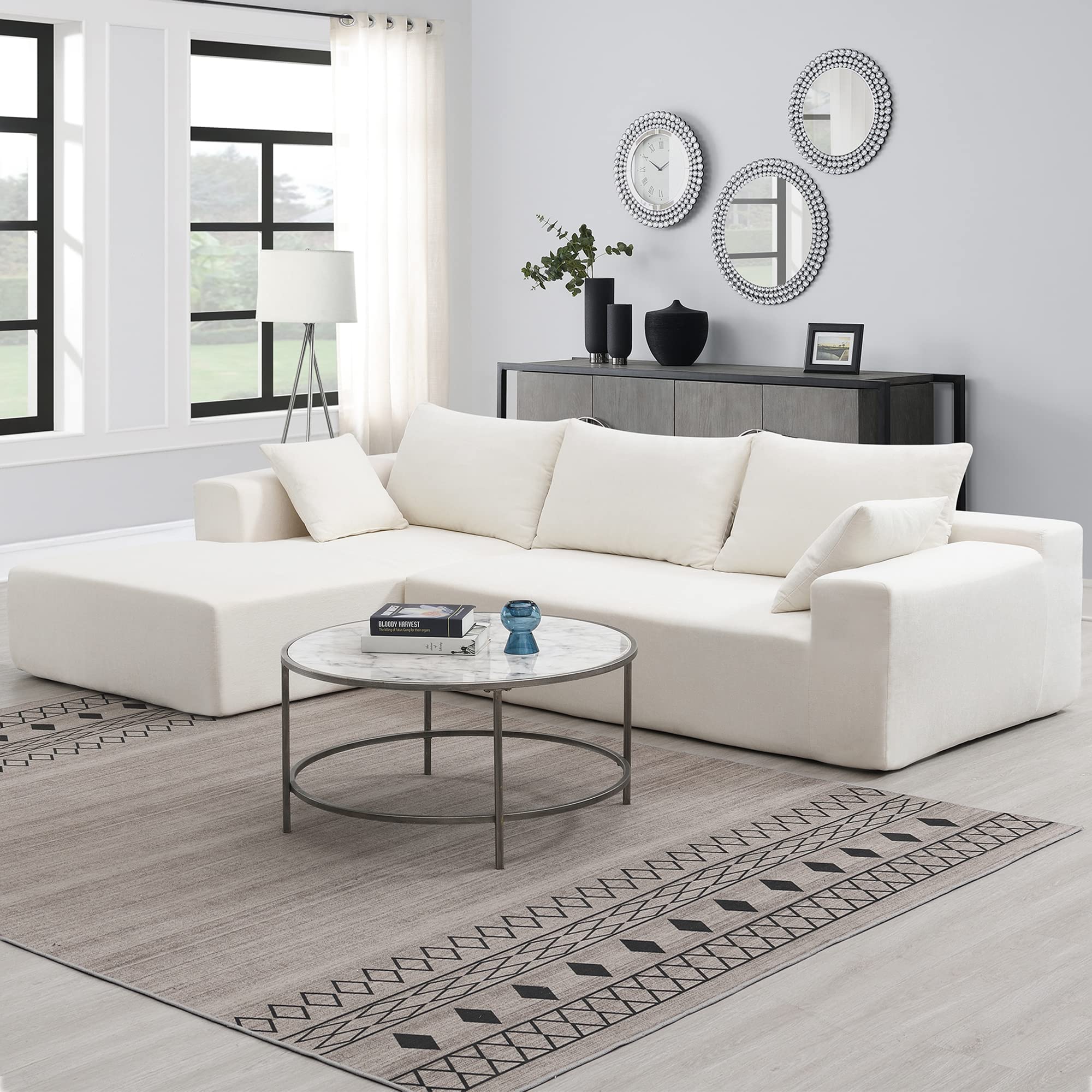 109" Two Section Modular Sectional Sofa