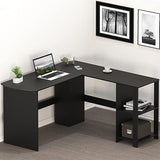 L-Shaped Home Office Wood Corner Desk, White