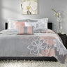 Lola 100% Cotton Quilt Set-Casual Floral Channel Stitching Design All Season