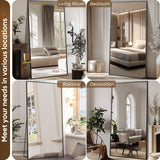 Full Length Mirror, 81"x41" Floor Mirror, Rect Full Length Mirror with Stand, Full Body Floor