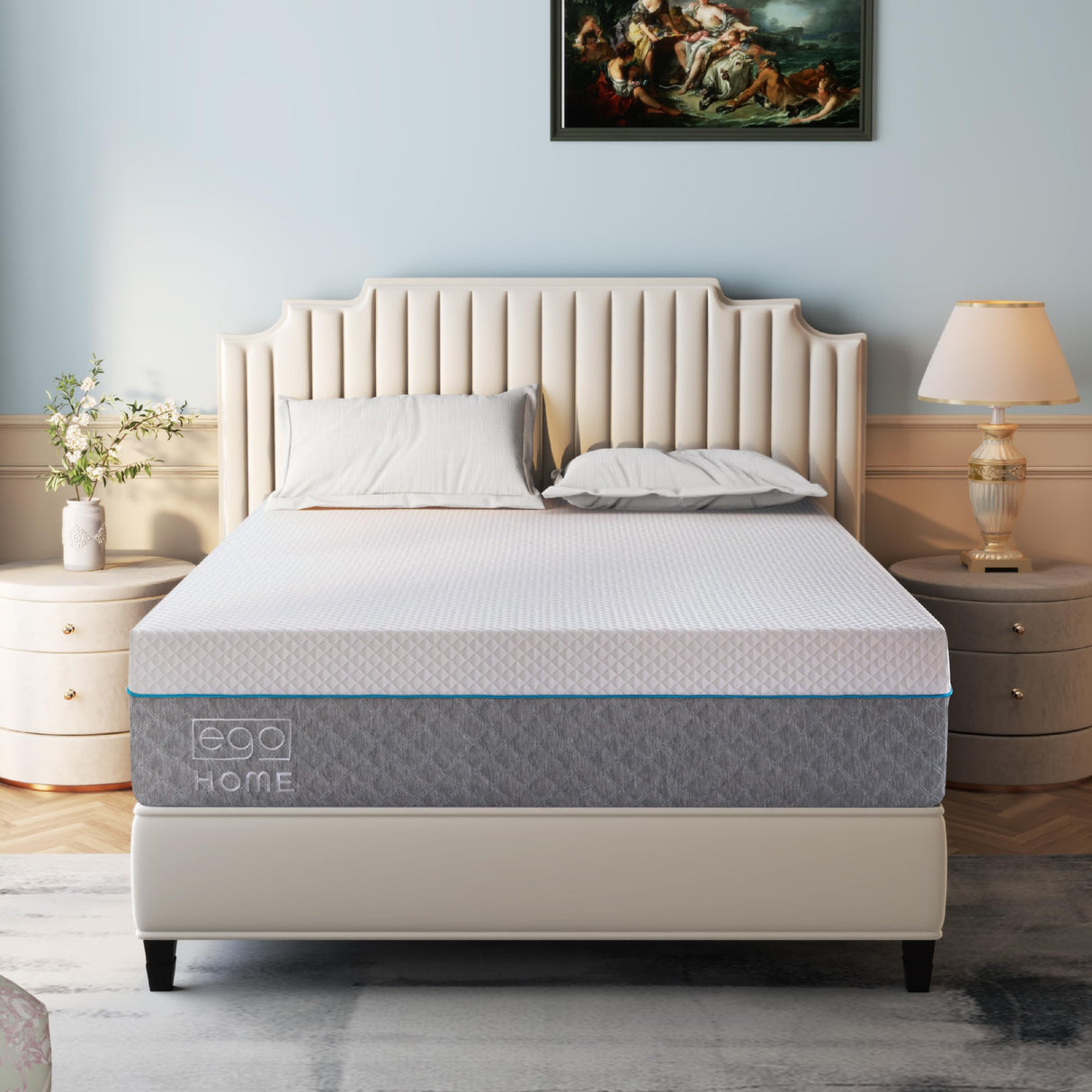 14 Inch King Memory Foam Mattress, Fiberglass Free Mattress Bed in a Box