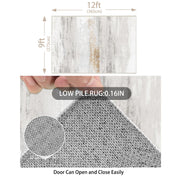 Enkor Area Rugs 9x12 Washable Non Slip Abstract Soft Rugs for Living Room Bedroom, Modern Mat for Kitchen Entryway Brown & White