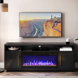 70" Fireplace TV Stand for TVs Up to 75", LED Light Entertainment Center with 36"